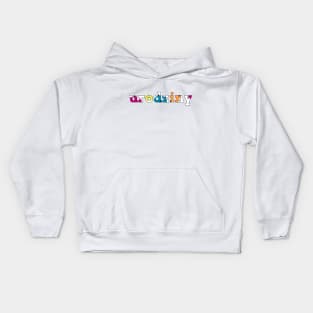 Copia de Feliz cumpleaños con letras coloridas en polaco Kids Hoodie